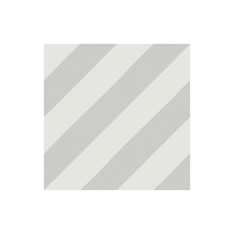 Carrelage imitation carreau de ciment bande diagonal V Goroka gris 20x20 cm