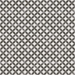 Carrelage imitation carreau ciment étoile noir, 20x20 cm, V Kerala negro 