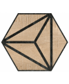 Carrelage hexagone décoré mat effet carreau ciment contemporain 25x22cm D ditribeca