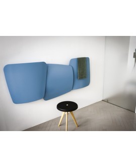 Sèche-serviette radiateur électrique horizontal design salle de bain Antscudi bleu mat 72x173cm