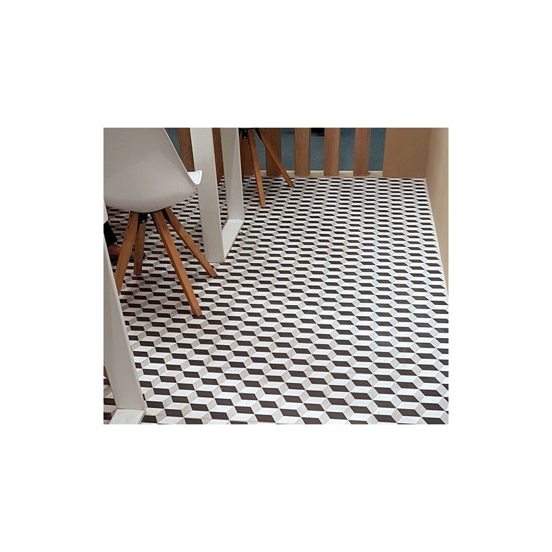 Carrelage réalhanoi cube gris effet carreau ciment effet 3D 33x33cm