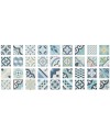 Carrelage réalhanoi bleu décor 33x33cm (36 decor différents) effet carreau ciment 