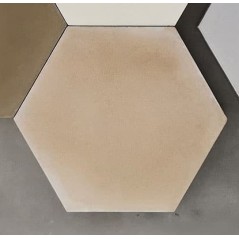 Carreau ciment beige mat hexagone 20x17.4x1.6cm véritable 21