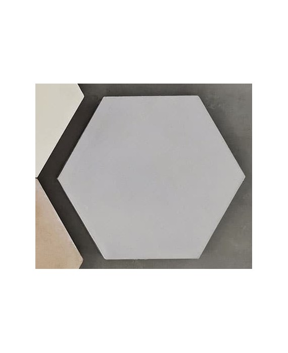 Carreau ciment pierre mat hexagone 20x17.4x1.6cm véritable 10