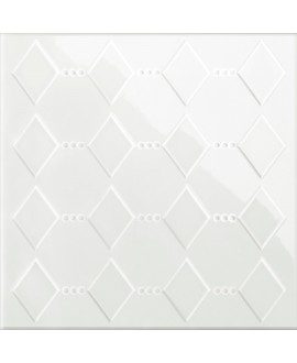 Carrelage VO 3D dekorkorian KRLB 26 blanc brillant 26x26x1cm