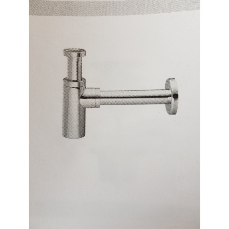 Siphon rond blanc mat F406BS design en laiton pour lavabo