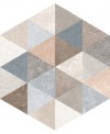 Carrelage hexagone V décor fingal 23x26.6 cm