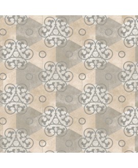 Carrelage imitation carreau de ciment hexagone mat décoré 23x26.6 cm V kunashir multicolor