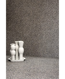 Carrelage imitation terrazzo et granito 60x60cm rectifié, santanewdeco dark poli brillant