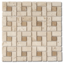 Mosaique salle de bain D travertin classic noce big labirinthe sur trame 30,5x30,5x1cm