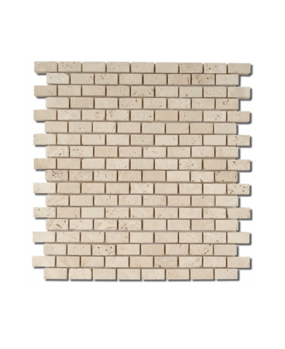 Mosaique D travertin small brique classic 1.5x3cm sur trame 30,5x30,5x1cm