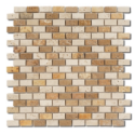 Mosaique D travertin small brique mix 1.5x3cm sur trame 30,5x30,5x1cm