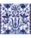 Carrelage émaillé à la main décor orient D samarra bleu 20x20x0.8cm