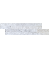 parement en pierre MO fachaleta quartz blanca 15x55x2cm