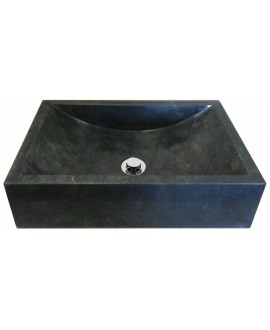 Vasque en pierre MO nerja noire 50x35x12cm
