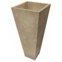 Vasque en pierre sur pied MO durcal beige 40x40x90cm