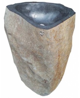 Vasque en pierre sur pied MO menhir 40x70x90cm