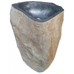 Vasque en pierre sur pied MO menhir 40x70x90cm