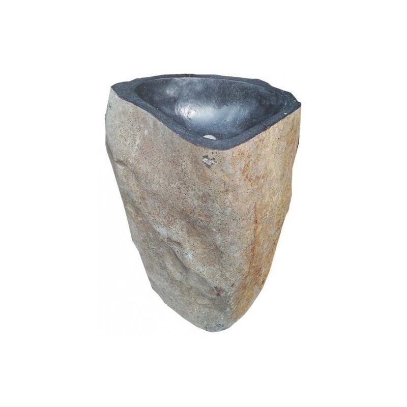 Vasque en pierre sur pied MO menhir 40x70x90cm