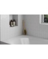 Carrelage salle de bain rectangulaire contemporain blanc mat equipcountry