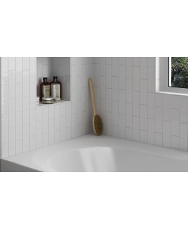 Carrelage salle de bain rectangulaire contemporain blanc mat equipcountry