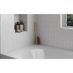 Carrelage salle de bain rectangulaire contemporain blanc mat equipcountry