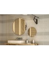 Carrelage salle de bain rectangulaire contemporain gris perle 13.2x40cm et gris clair 6.5x40cm brillant equipcountry