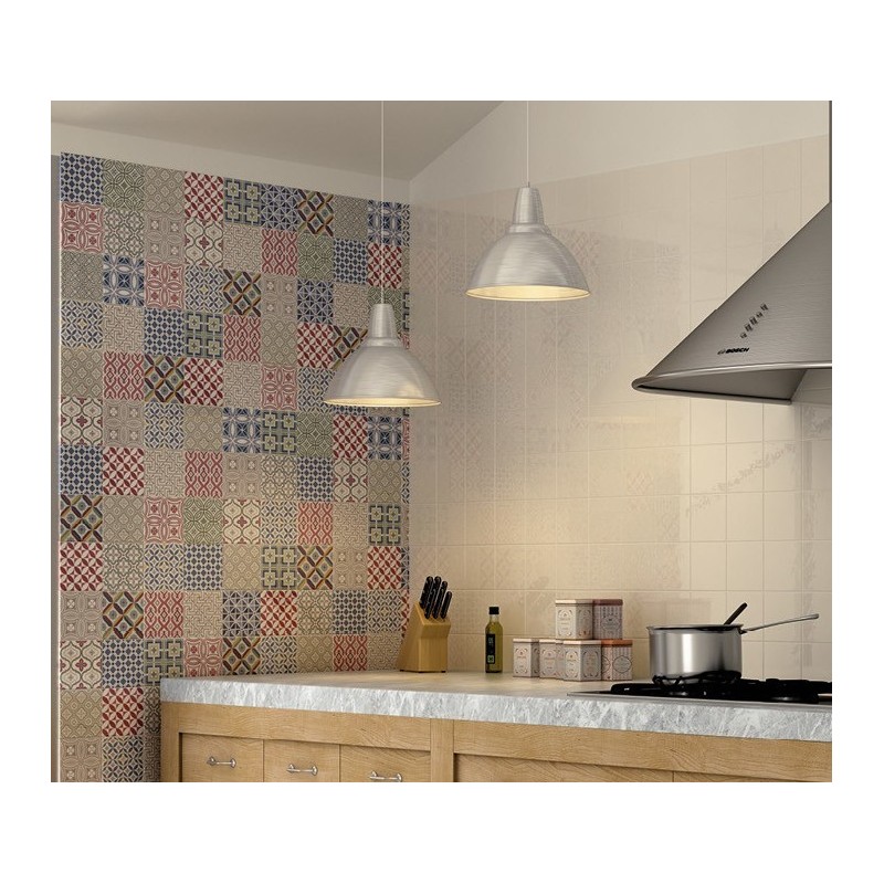 Carrelage patchwork 16 modèles 13.2x13.2cm equipcountry pour la crédence de la cuisine