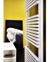 Sèche-serviette radiateur électrique design salle de bain contemporain Anttrimbath blanc brillant