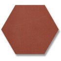 Carrelage en terre cuite rouge mécanique hexagonal 15x15cm, coté 8.5cm, épaisseur 9mm