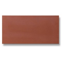 Carrelage en terre cuite rouge mécanique rectangulaire 7.5x15cm, épaisseur 9mm