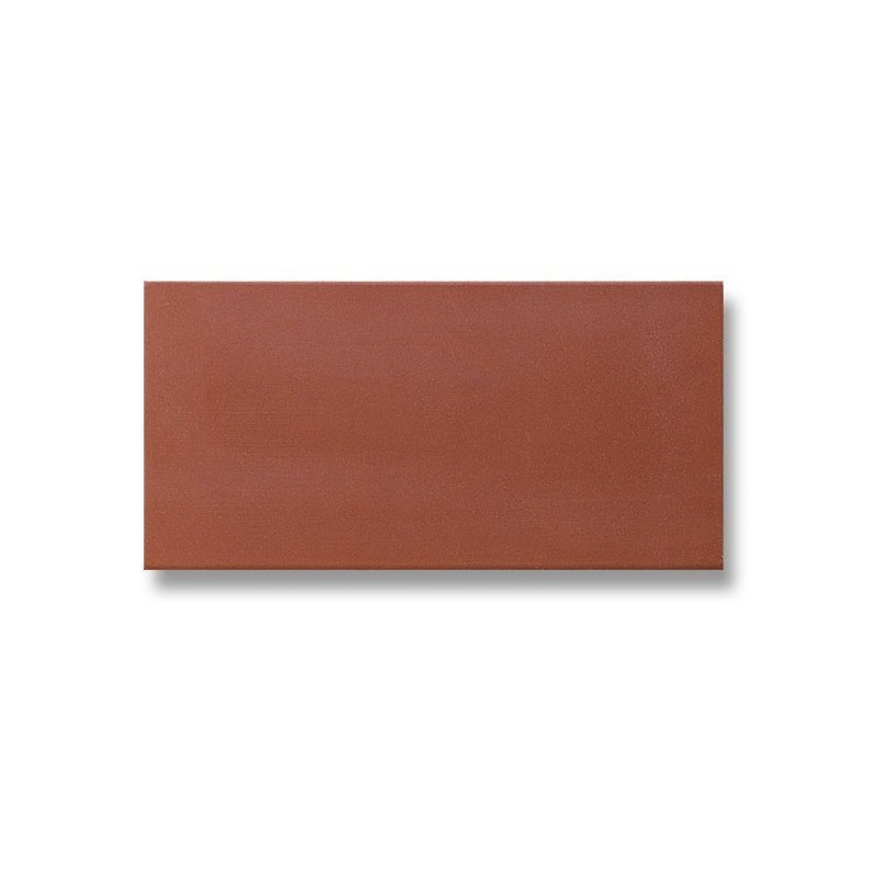 Carrelage en terre cuite rouge mécanique rectangulaire 7.5x15cm, épaisseur 9mm