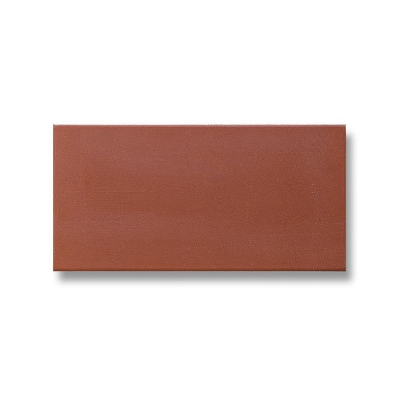 Carrelage en terre cuite rouge mécanique rectangulaire 10x20cm, épaisseur 9mm