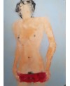 Peinture contemporaine, tableau moderne figuratif de nu , acrylique sur toile 100x73cm intitulée: femme nue.