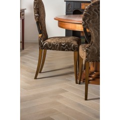 Parquet baton rompu chêne massif français , blanchi huilé, ép : 21 mm, premier choix, largeur 110mm