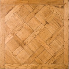 parquet ancien chêne français massif versailles , vieilli doré antique , ép : 14 mm , 80cmx80cm