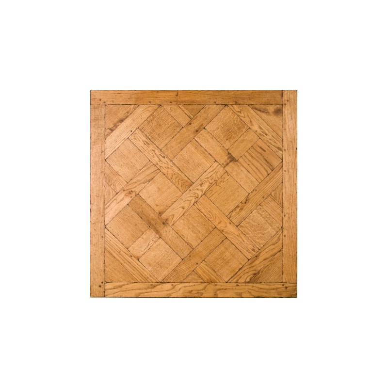 parquet ancien chêne français massif versailles , vieilli doré antique , ép : 14 mm , 80cmx80cm