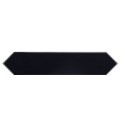 Carrelage navette imitation zellige noir brillant 5x25cm, eqarrow black