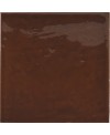 Carrelage imitation Zellige marron brillant, eqvillage wallnut brown pour la crédence