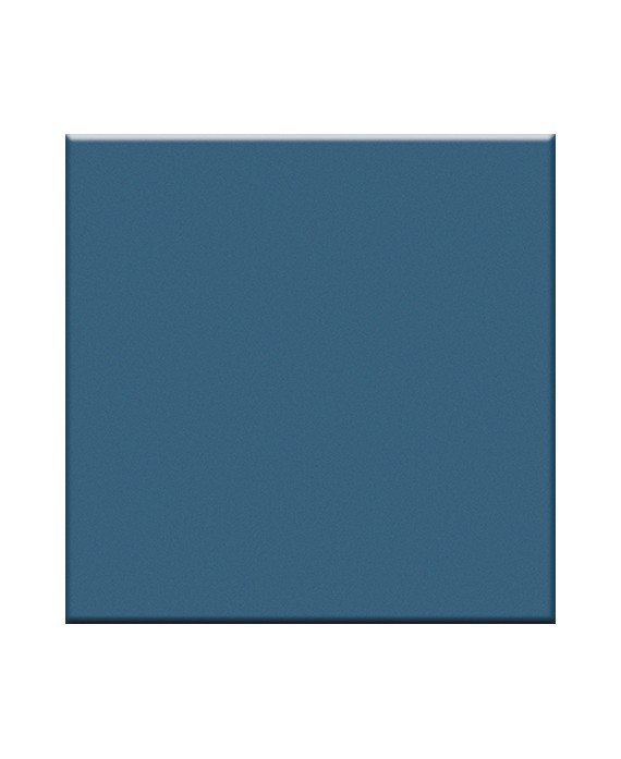 Carrelage bleu céruléen mat de couleur cuisine salle de bain mur et sol 10X10cm grès cérame émaillé VO ceruleo