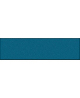 Mosaique rectangulaire mat de couleur bleu ceruleo 5X20cm sur trame en grès cérame émaillé, VO 